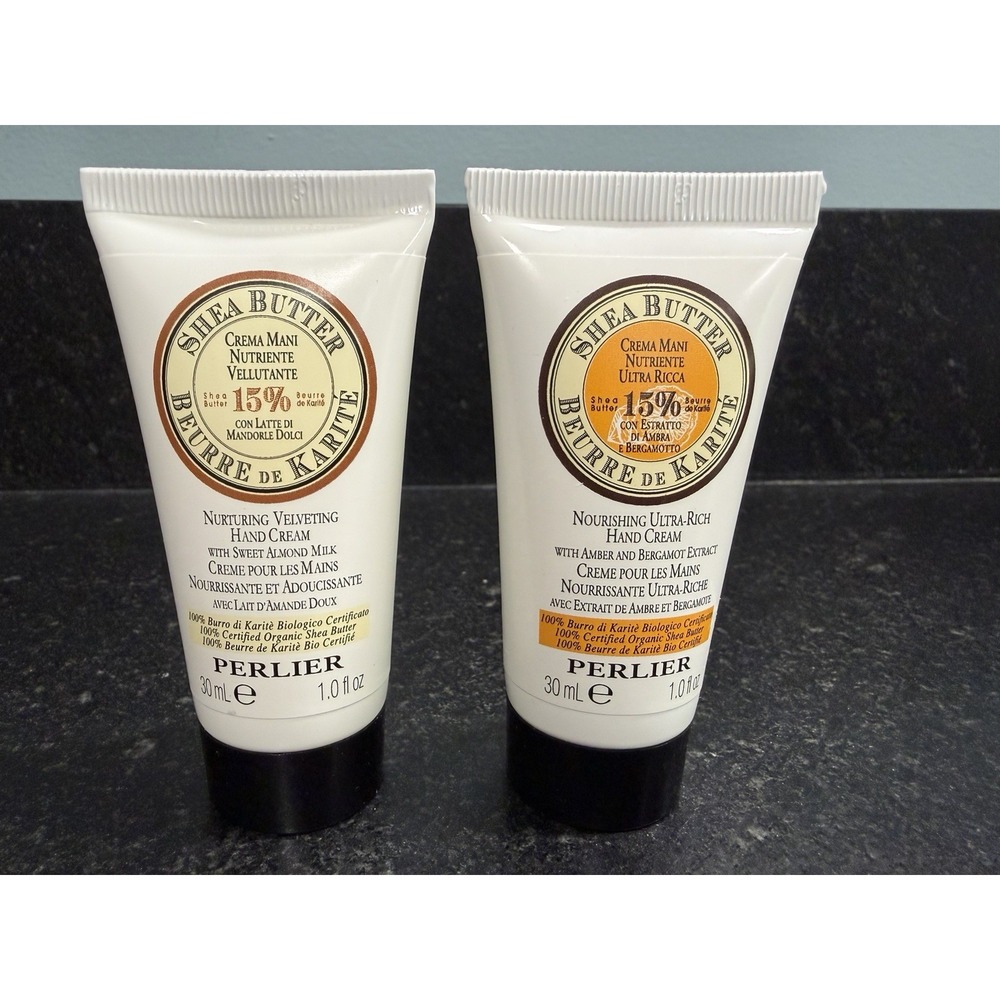 Perlier Hand Cream Gift Set 9 Pc 1 oz Shea Butter Honey Almond NEW Sealed - Picture 6 of 9